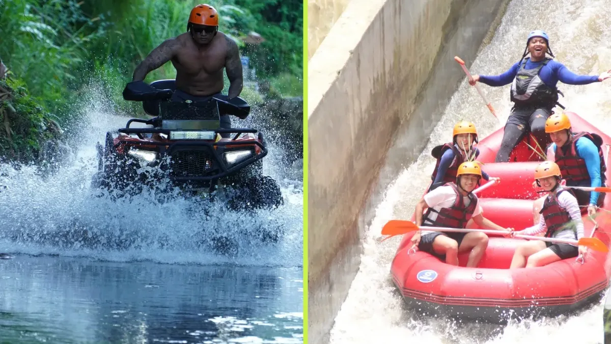 Single ATV and rafting combination package