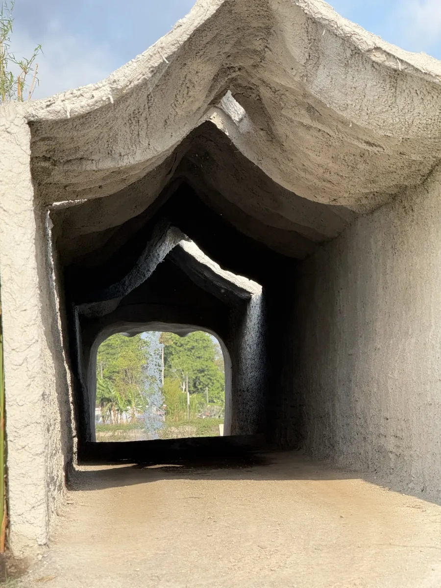 Tunnel landmark on the route